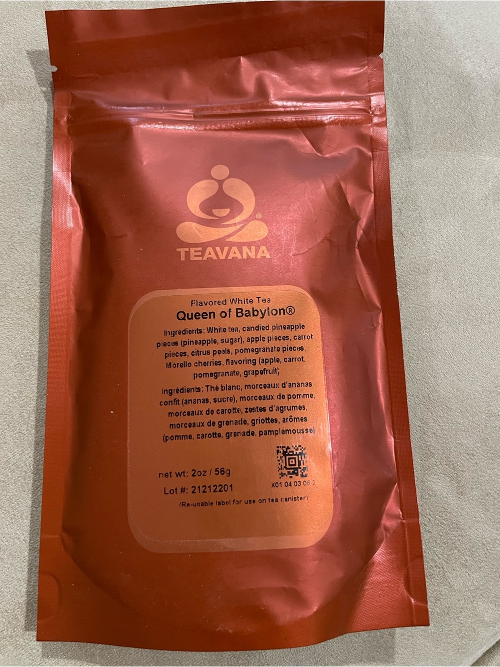 Teavana Queen of Babylon Flavored White Tea 2oz